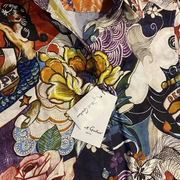 Robert Graham Limited Edition Tattoo Artist NWT Embroidered Shirt - Picture 5 of 16